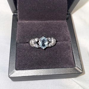 Sterling silver aquamarine ring